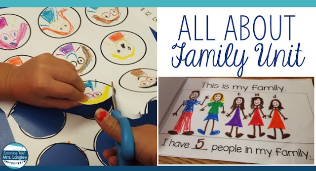 This All About Family unit is a kindergarten unit I use at the beginning of the year to learn more about our families. Includes literature connections, family tree craft, Family Book for each child to create on their own, anchor chart labels, and detailed lesson plans.