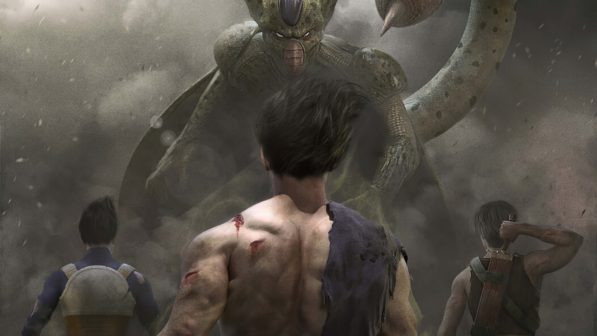 Wallpaper DBZ, Goku, Cell, Vegeta, Trunks