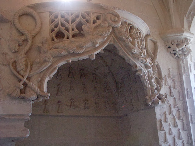 Carved canopy in Anne of Brittany's oratory, Loches, Indre et Loire, France. Photo by Loire Valley Time Travel.