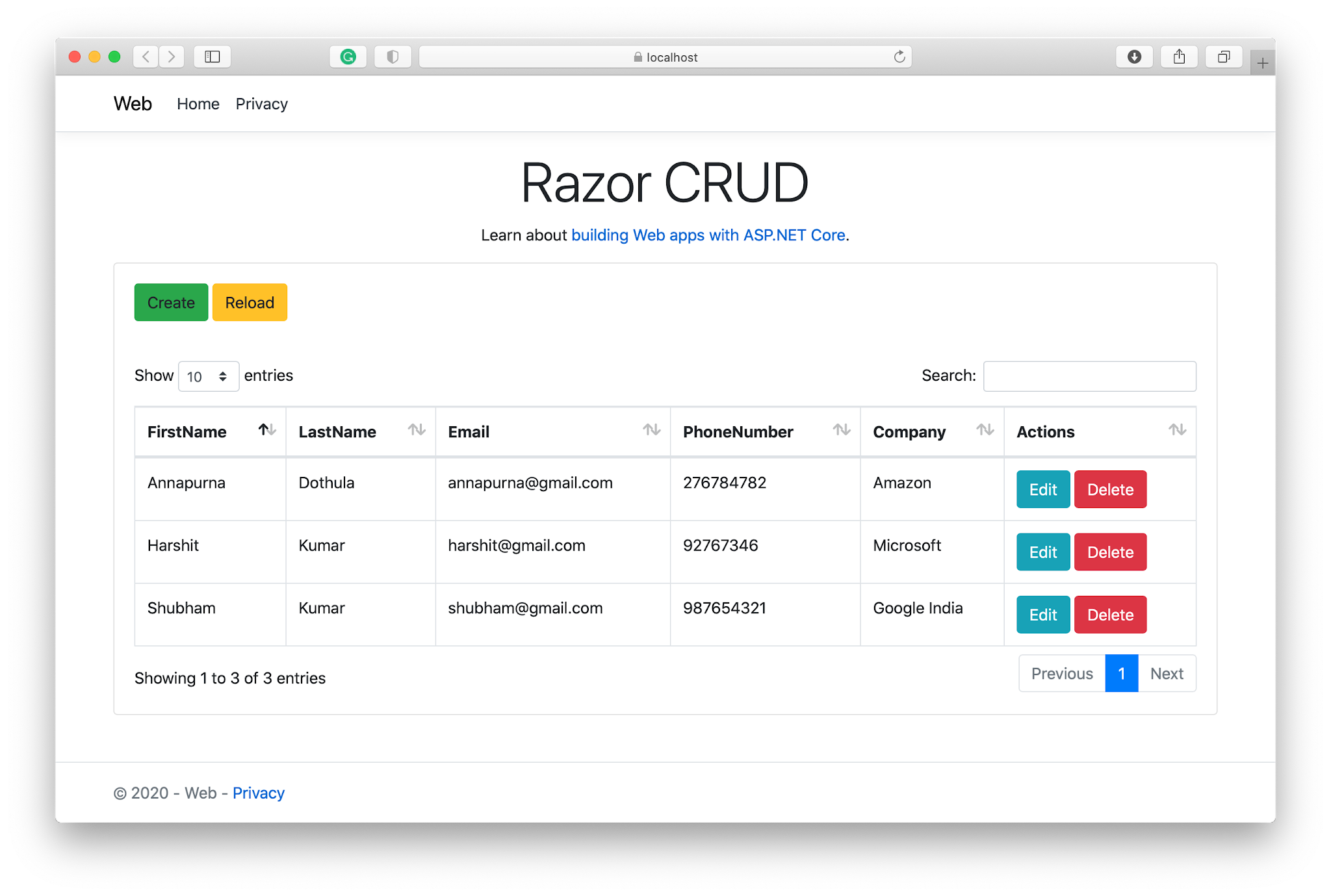 Crud App Using Blazor And Entity Framework Core In Asp Net Core Theme Images And Photos Finder