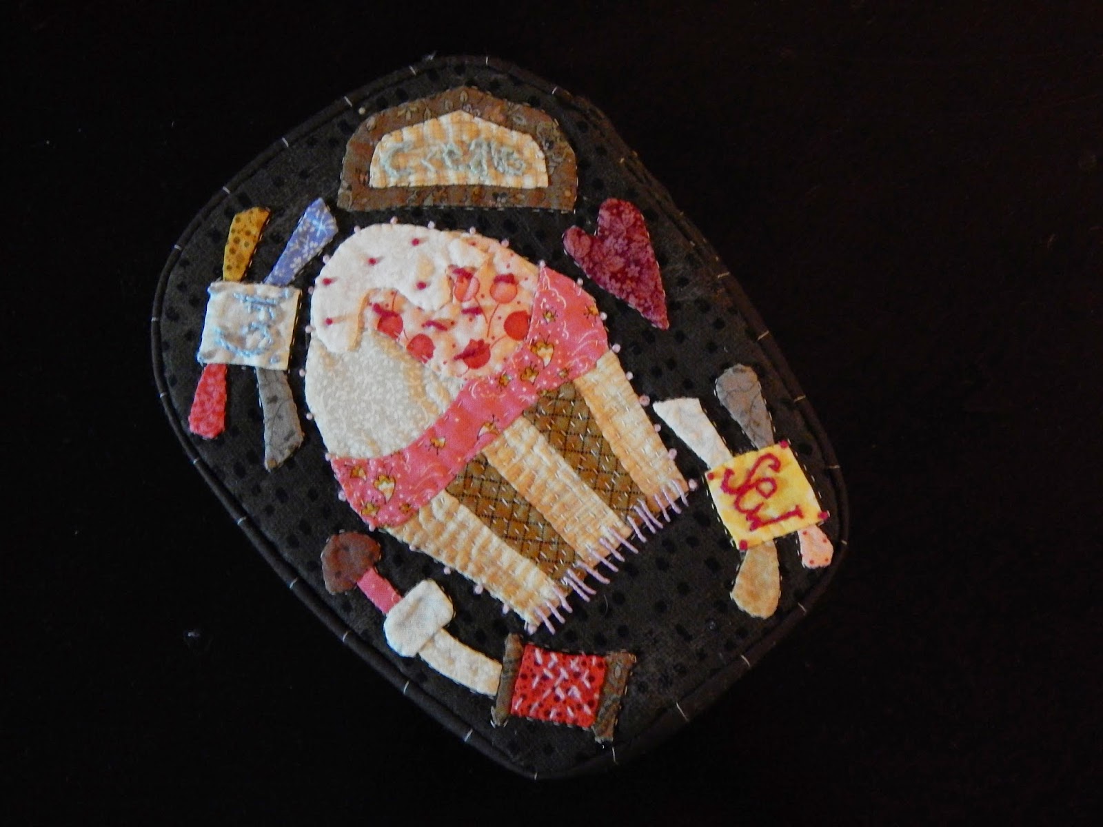 She's just a girl who creates... Finished my little sewing case.