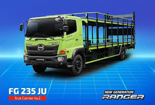 Hino Rilis Truck Ranger FG 235 JU Bebas ODOL Untuk Angkut Motor