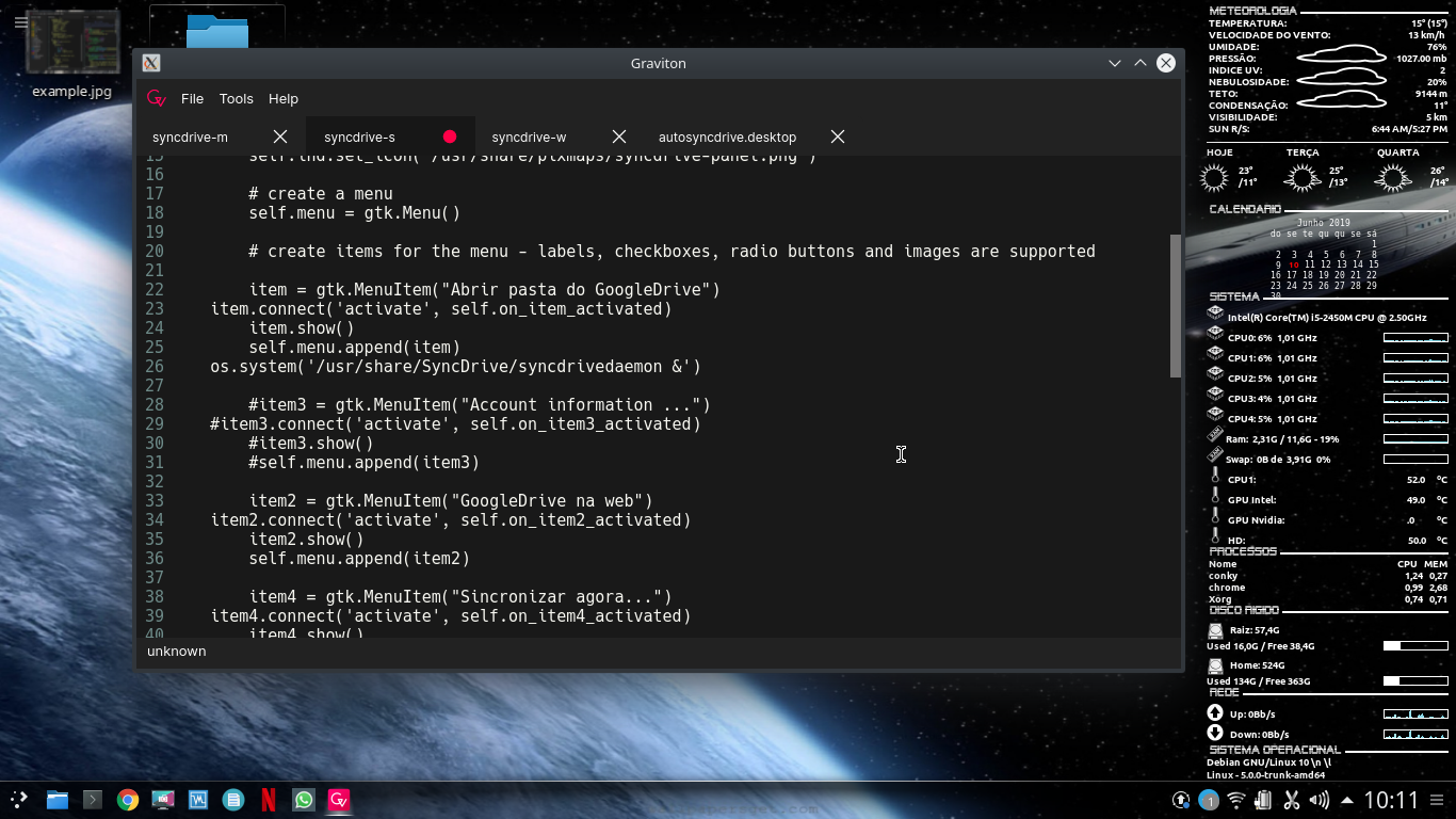 Editor de código Graviton no GNU/Linux
