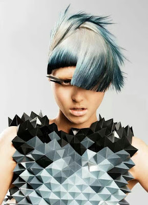 denim hair blue grey trend