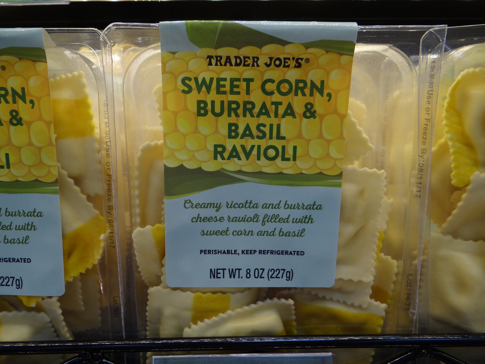 Trader Joe's 365 Sweet Corn, Burrata and Basil Ravioli