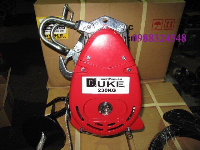 Tời cáp điện treo mini DU-230A nâng 230kg