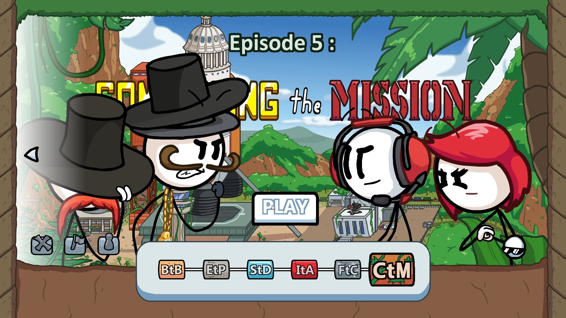 Stickman completing the mission