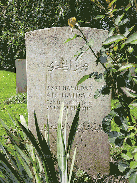 WWI Soldiers Indian Graves in Belgium Grootebeek British Cemetery