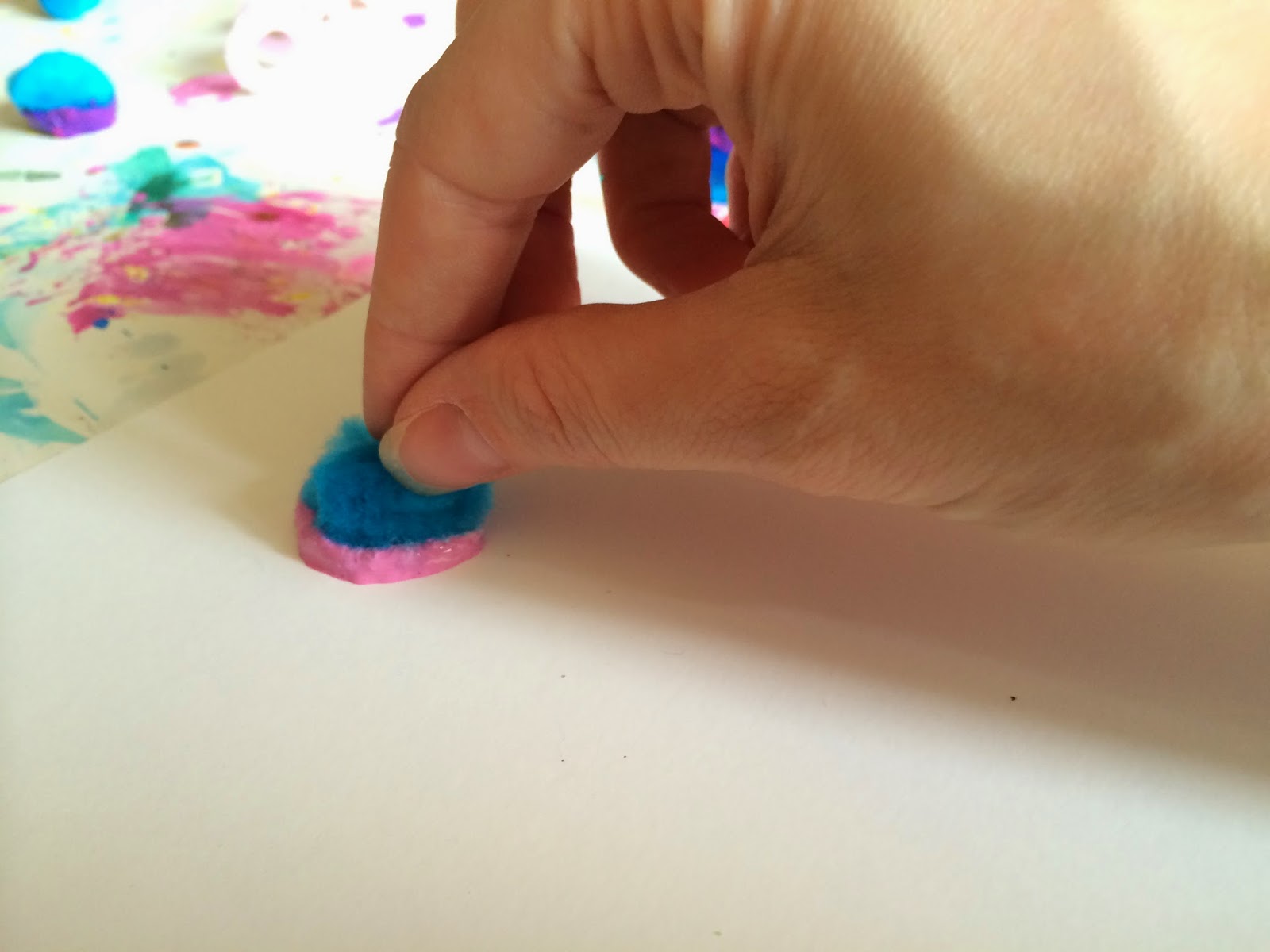 Mini Monets and Mommies: Pink and Purple Paint Print for Kids: Letter P  Project