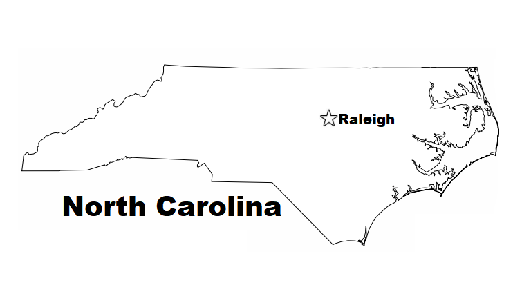 Blog de Biologia: North Carolina Map coloring page