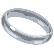 銀の指輪のイラスト