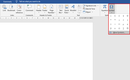 อักขระพิเศษ-ms-word