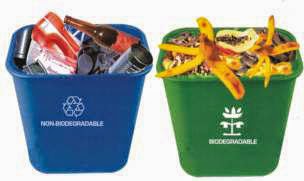 trash can biodegradable and nonbiodegradable
