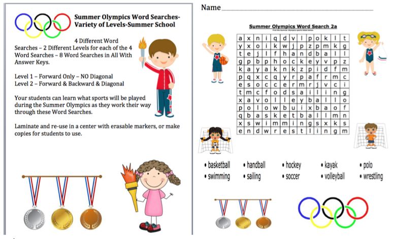 Olympics word search puzzle spectators nude