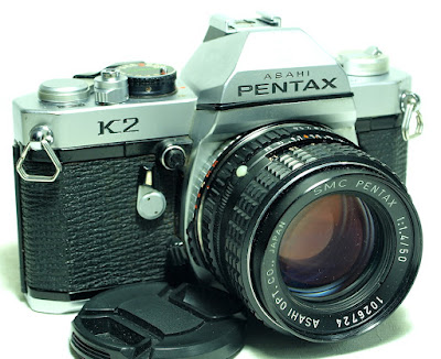 entax K2 (Chrome) Body #142, SMC Pentax 50mm 1:1.4 #724