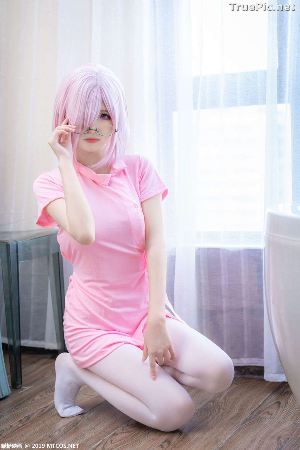 Image [MTCos] 喵糖映画 Vol.033 – Chinese Cute Model - Pink Nurse Cosplay - TruePic.net - Picture-3