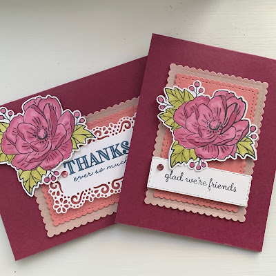 Floral Thank You Card using Lovely Day Stamp Set from Paper Pumpkin February 2020