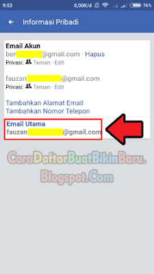 tidak bisa mengganti email utama facebook