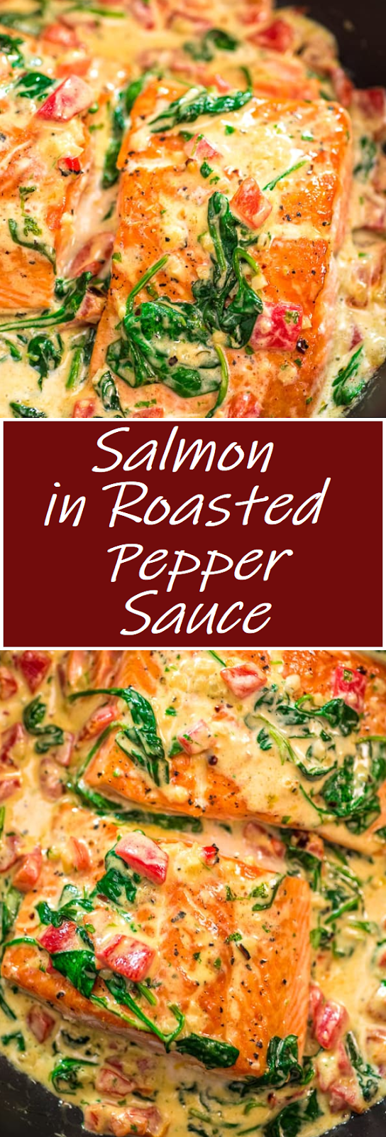 Salmon in Roasted Pepper Sauce 77recipesfood