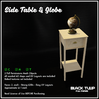 [Black Tulip] Mesh - Side Table & Globe