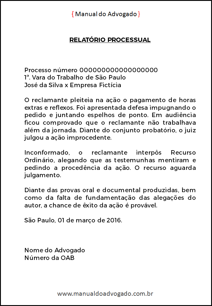 Como Fazer Um Relatório Jurídico Para O Seu Cliente Manual Do