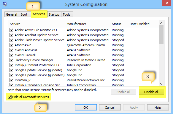 Configuration du système