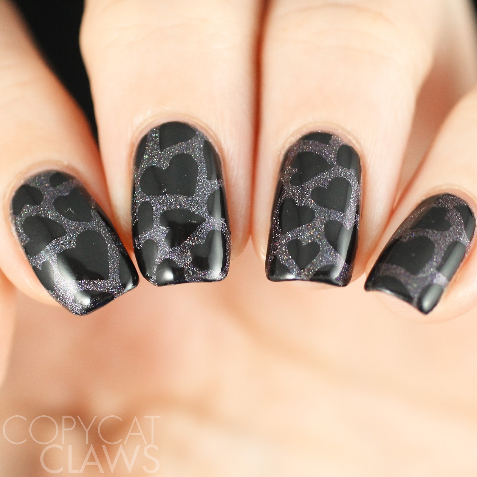Black Heart Nails 