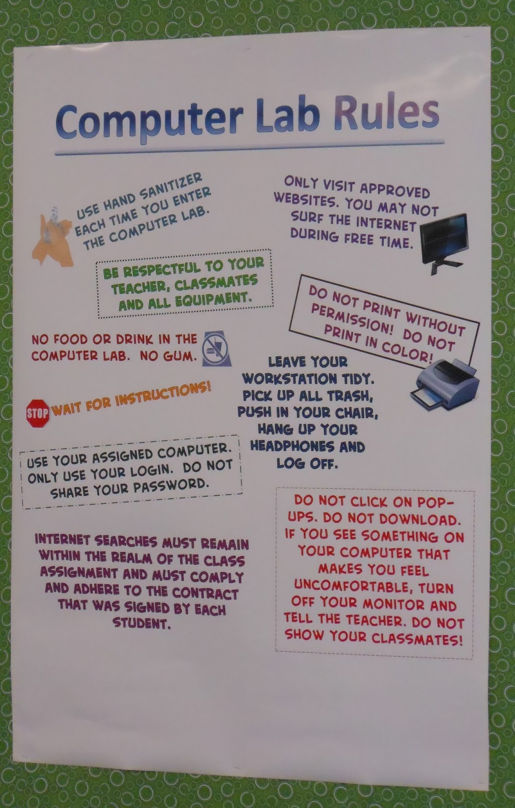 011.JPG 1,020×1,600 pixels | Computer lab, Computer lab rules, Computer ...