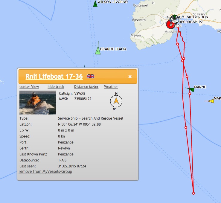 Through the Gaps! Newlyn Fishing News Penlee's Ivan Ellen out on an