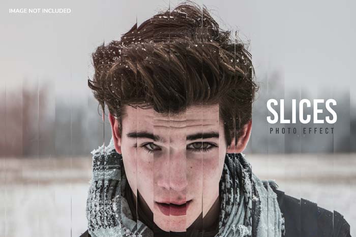 Slices Photo Effect PSD Template