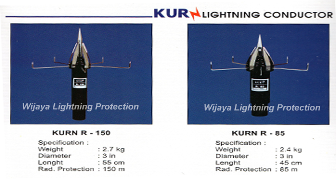 Kurn Radius 85 dan 150 Penangkal Petir Kurn Radius