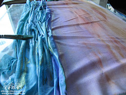 fabric paint folds painting seascape tutorial