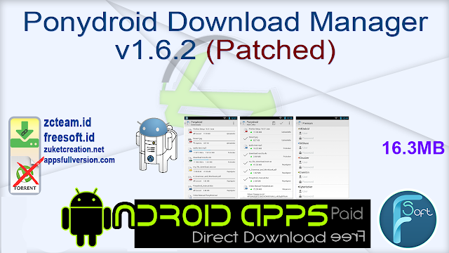 Ponydroid Download Manager v1.6.2 (Patched)