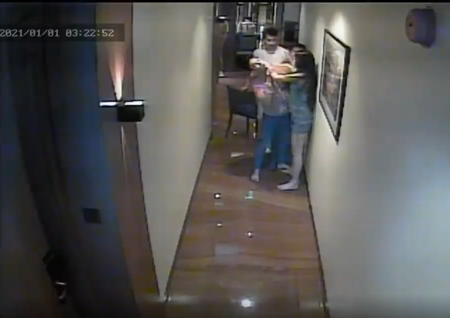 Actual CCTV footage ni Christine Dacera sa hotel.