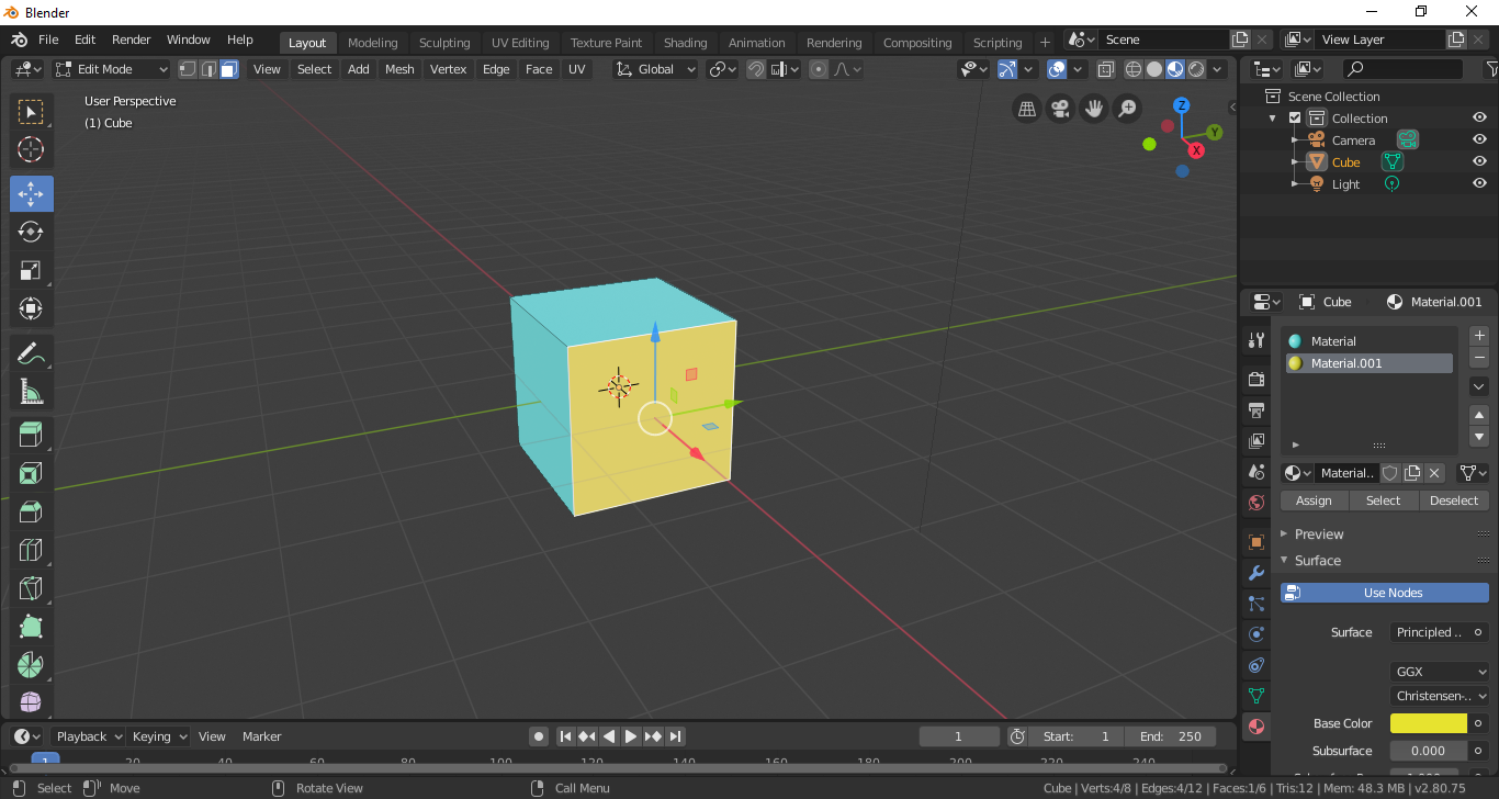 Tutorial Blender 03 Assign Material