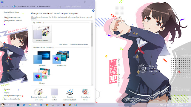 Theme Saenai Heroine no Sodatekata Flat for Windows 10 Version 1607