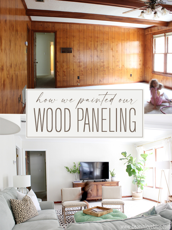 How to Paint Wood Paneling - Bean In Love