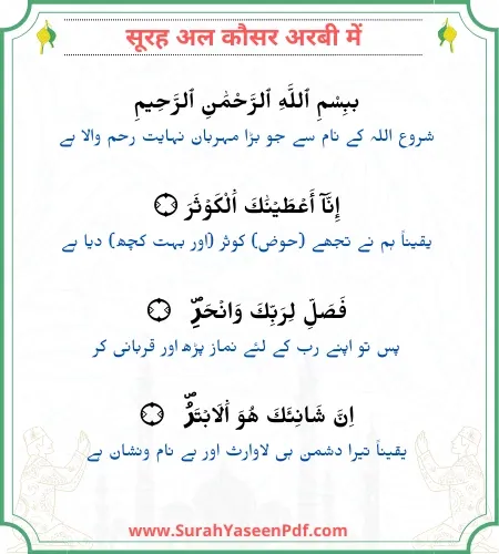 Surah Kausar Arabic Image