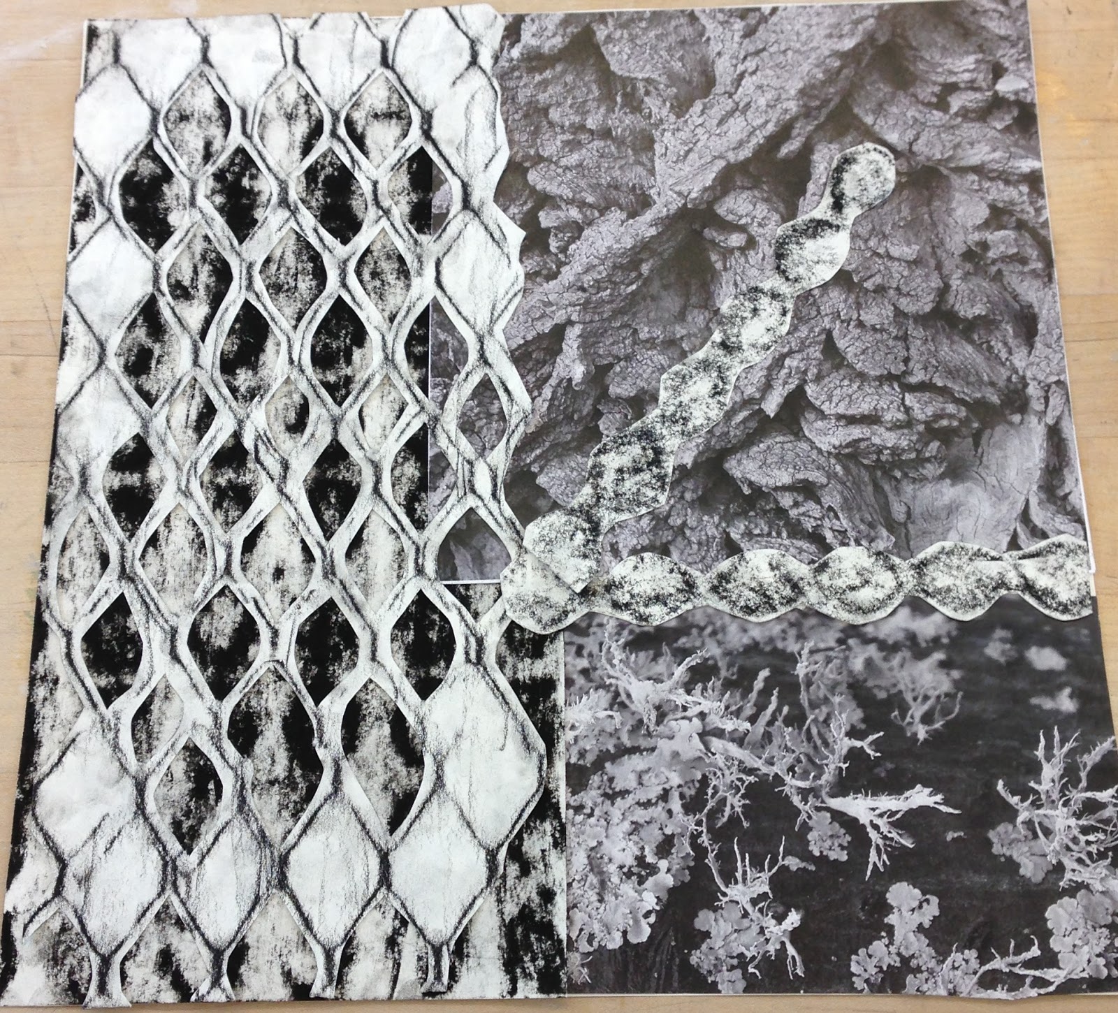 Valerie's Art Blog Texture Collage & Sculpture