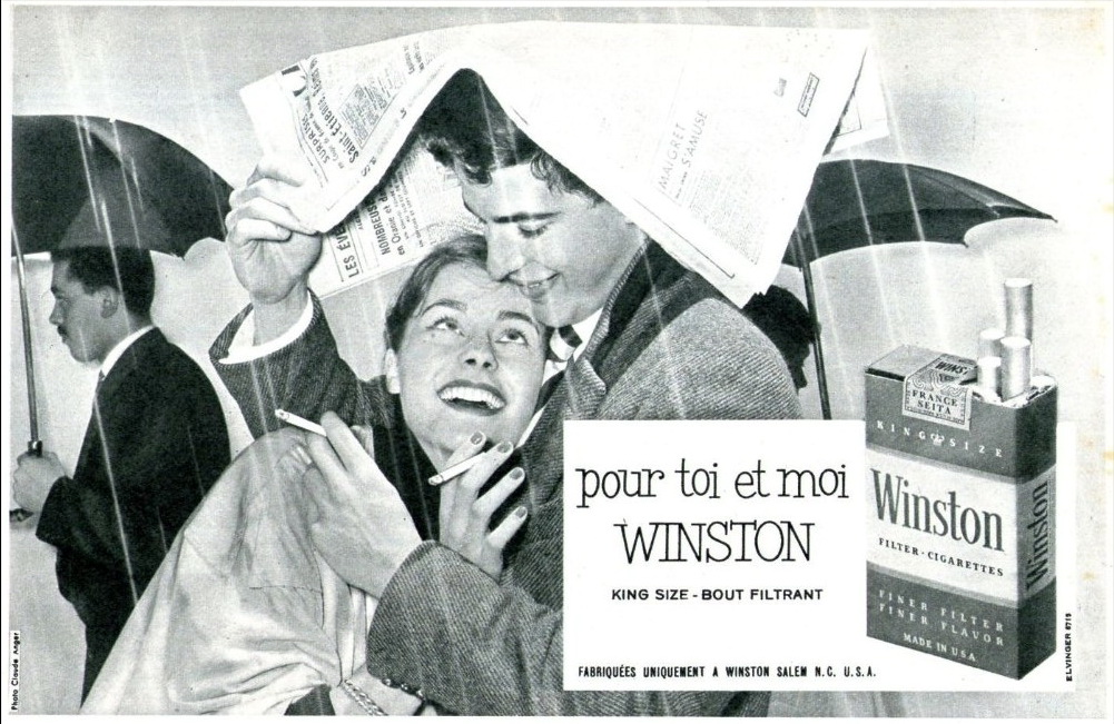 Текст песни курит не меньше чем винстон. Winston реклама. Современная реклама сигарет. Французская печатная реклама. Реклама сигарет Винстон.