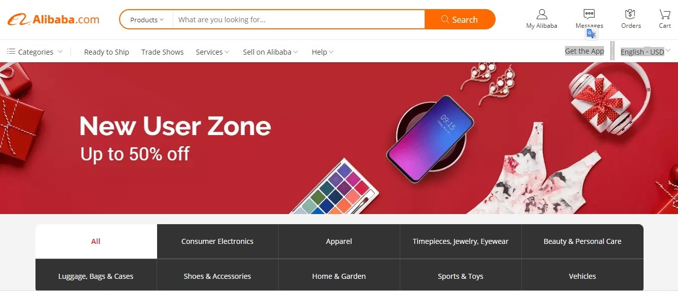 Alibaba 50 Off sales for Ready to Ship products 2020