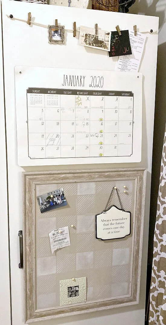 Neutral buffalo check pin board for the home office