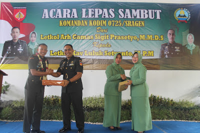 PUCUK PIMPINAN KODIM SRAGEN DISERAH TERIMAKAN