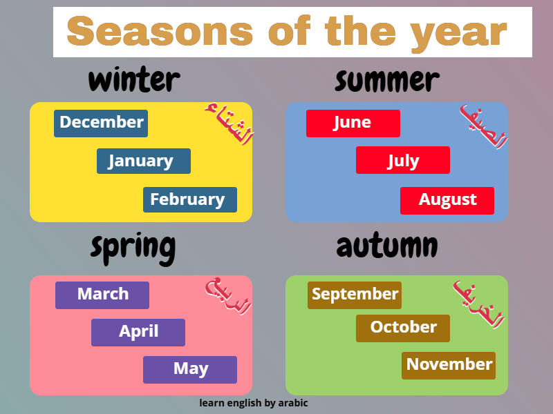 تعرف على فصول السنة بطريقة رائعة لن تنساها أبدًا