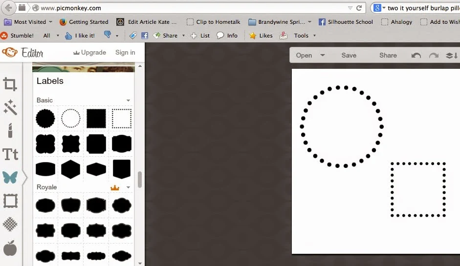 Polka dot, shapes, Silhouette Studio, Silhouette tutorial, PicMonkey