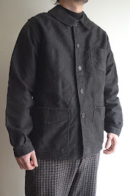 1940s french black moleskin jacket 