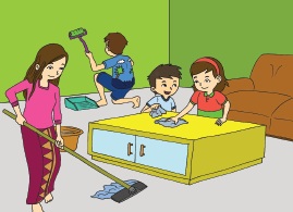 92 Gambar Kartun Membersihkan Rumah Bersama Keluarga Hd
