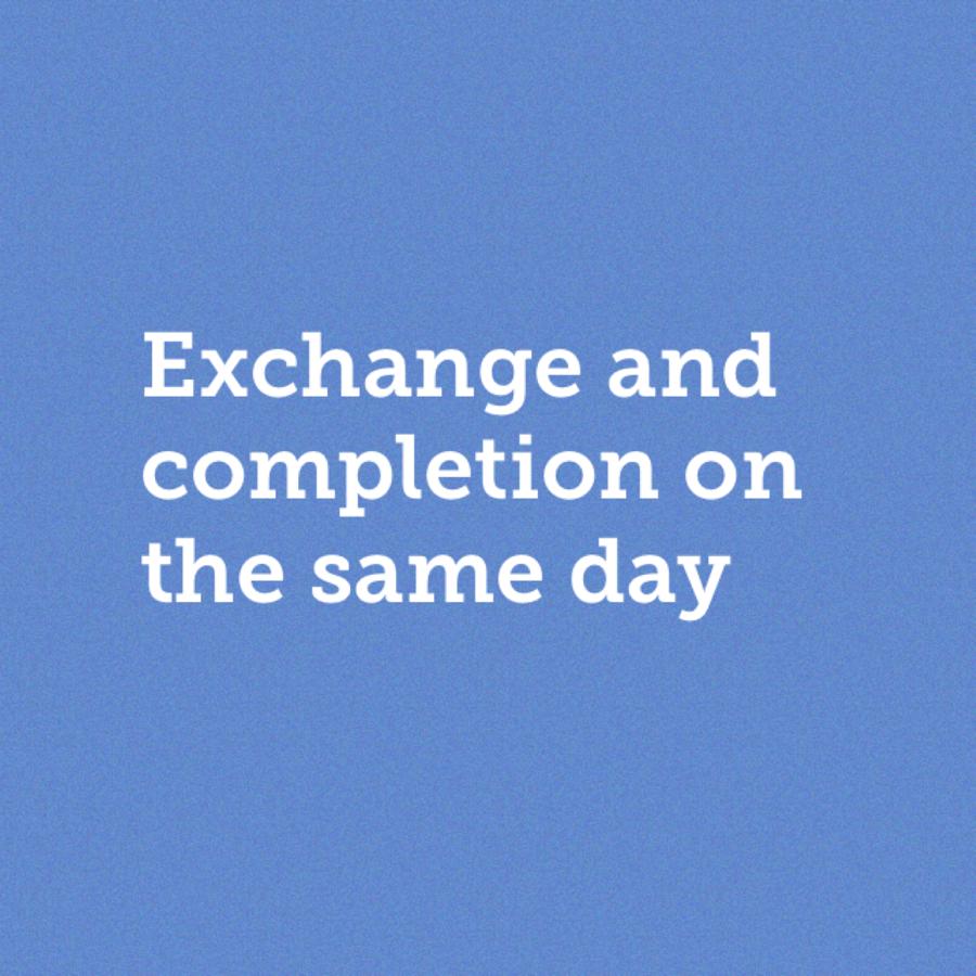 What happens when you exchange and complete on the same day