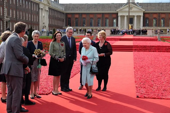 Queen Elizabeth and Prince Philip, Duke of Edinburgh, Catherine, Duchess of Cambridge, Prince William, Duke of Cambridge and Prince Harry, Sophie, Countess of Wessex