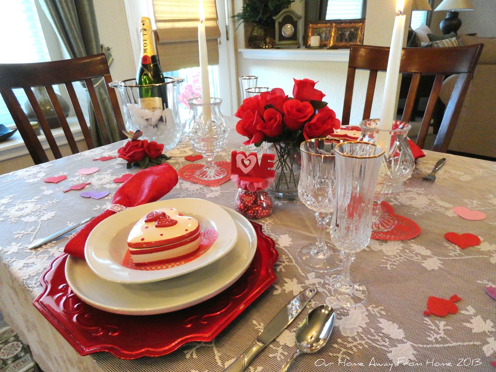 Our Home Away From Home: DOLLAR TREE VALENTINE'S TABLESCAPE